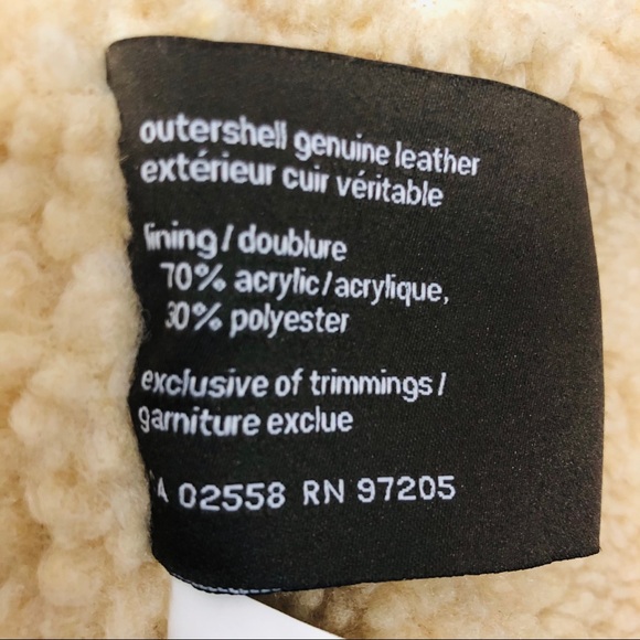 Danier Suede Leather Shearling Jacket Coat M - Picture 11 of 11